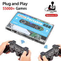55000 Super Console 500G Gaming HDD Video Games 50 Emulators For DC/MAME/SS/NAOMI/PS2/PS1 Plug and Play Batocera OS
