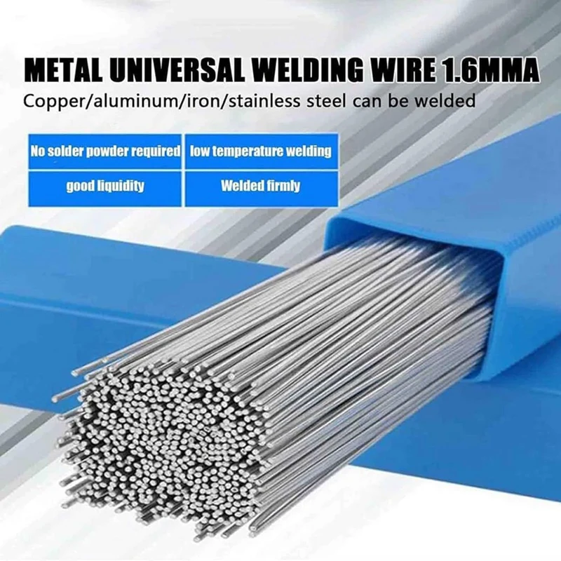 Batang las aluminium, kawat las inti fluks, kawat las Universal logam 1,6 MMA, batang las Universal suhu rendah