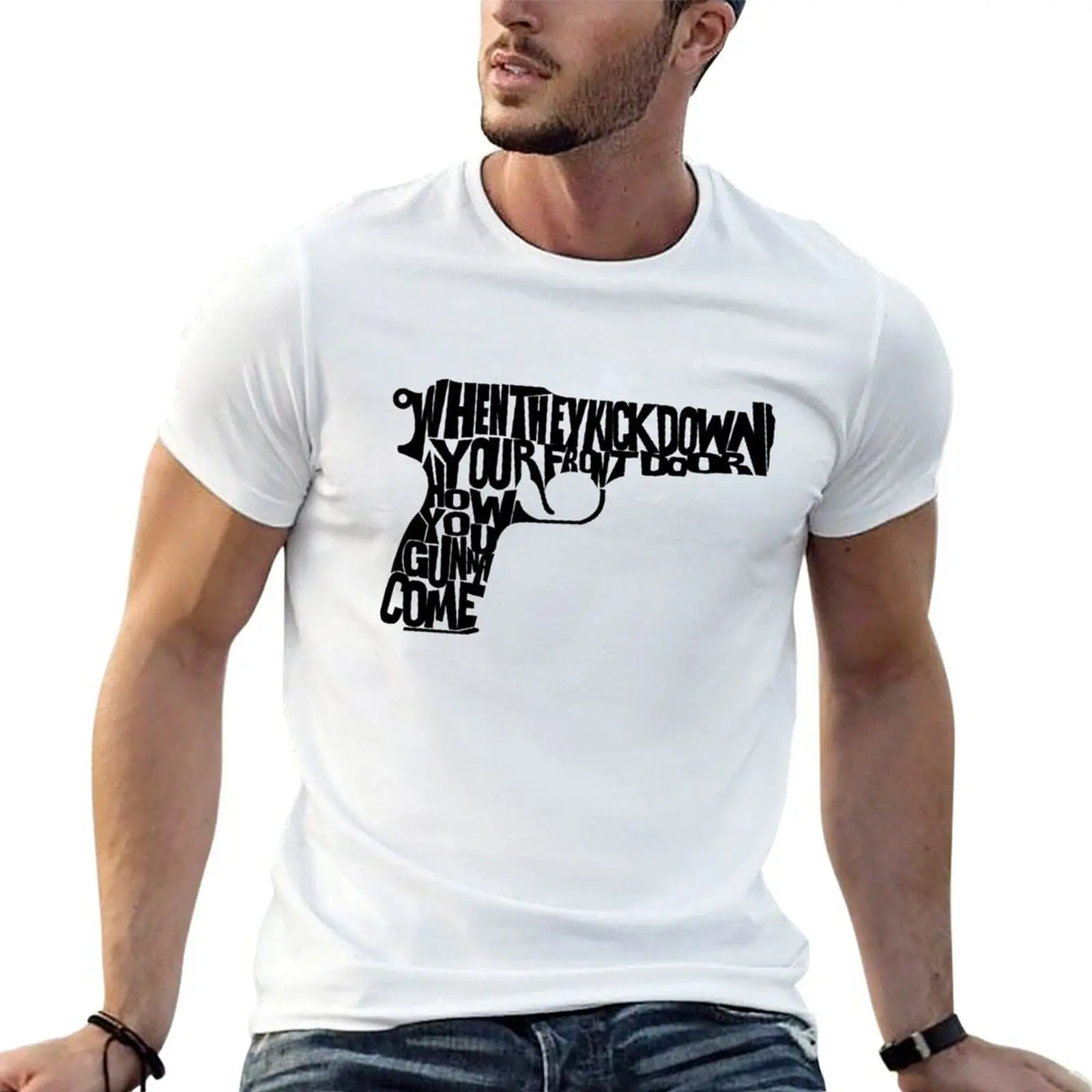 

t man shirts man t Guns black T-Shirt men funny for man shirts cotton of plain t-shirt Brixton for package