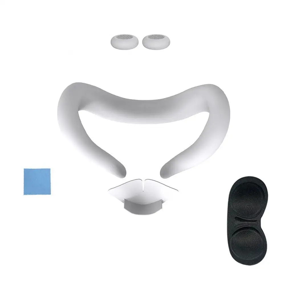 For Meta Quest 3 Accessories Silicone Vr Face Replacement Sweatproof Vr Interface Face Cushion Lightproof C8x0