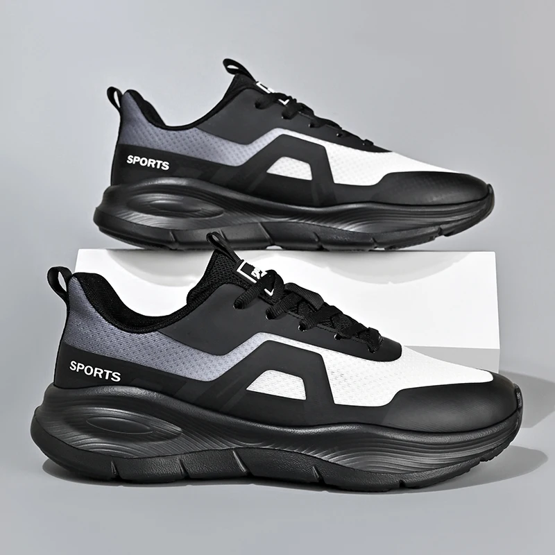 

Мужская спортивная обувь, легкие удобные кроссовки с сеткой, высококачественные нескользящие удобные кроссовки на толстой подошве для мужчин