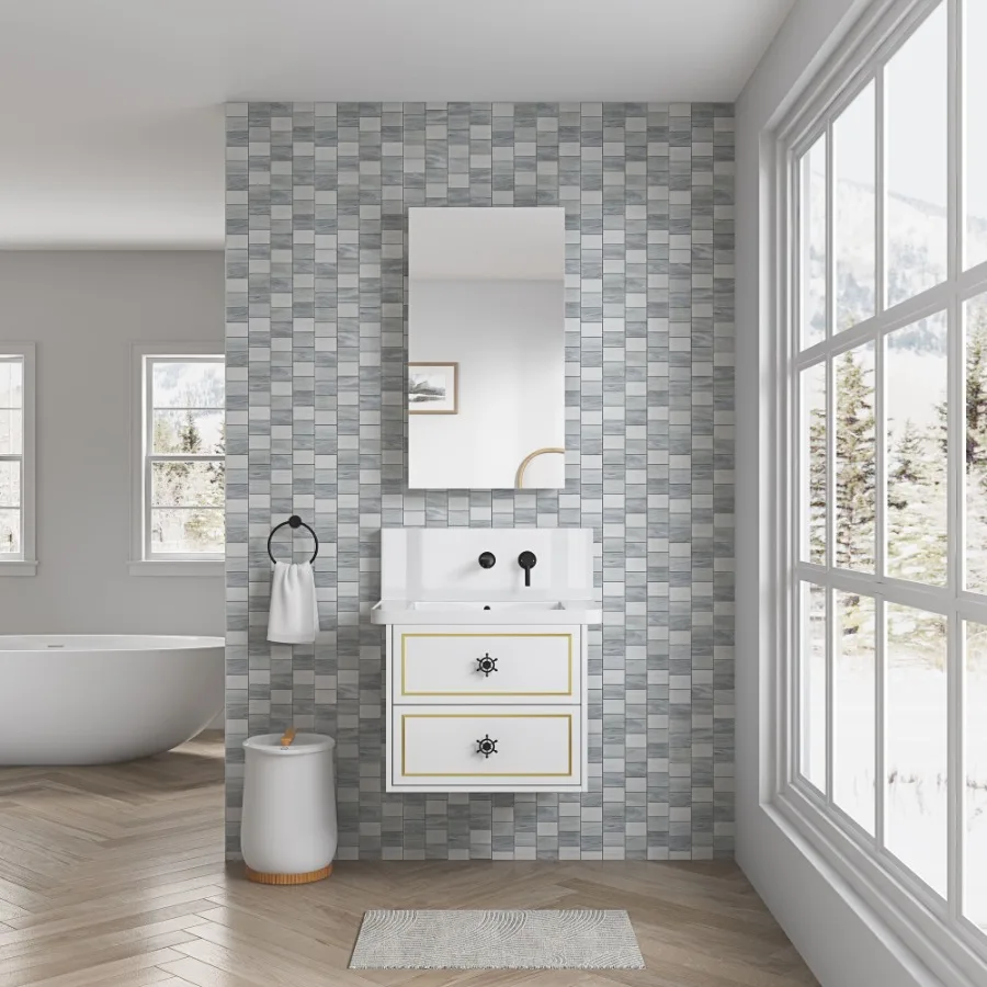

20'' W x 36'' H Surface Frameless Mirror Medicine Cabinet Beveled Mirror Edges Bathroom Medicine Cabinet Right opening door