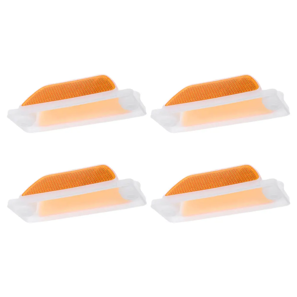 

4pcs Reflective Delineators Highway Markings Pavement Road DrivewayMarkers Reflectors Rectangular Design Safety Guidance