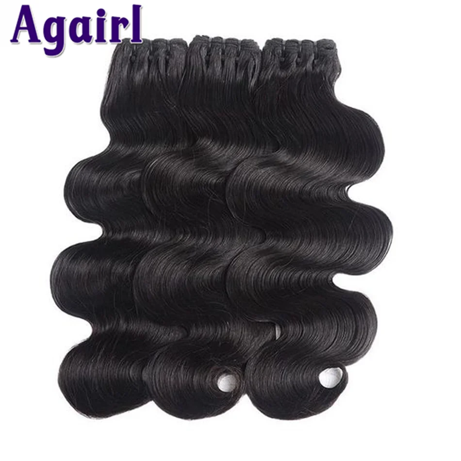 28 30 Inches Body Wave Human Hair Bundles Deal Brazilian Loose Wave 3/4 Bundles Raw Virgin Hair Extensions for Women Double Weft