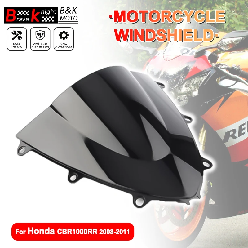 

For HONDA CBR1000RR 2008-2011 Motorcycle Double Bubble Windscreen High-Impact Resistance Protection Windscreen for cbr 1000 rr