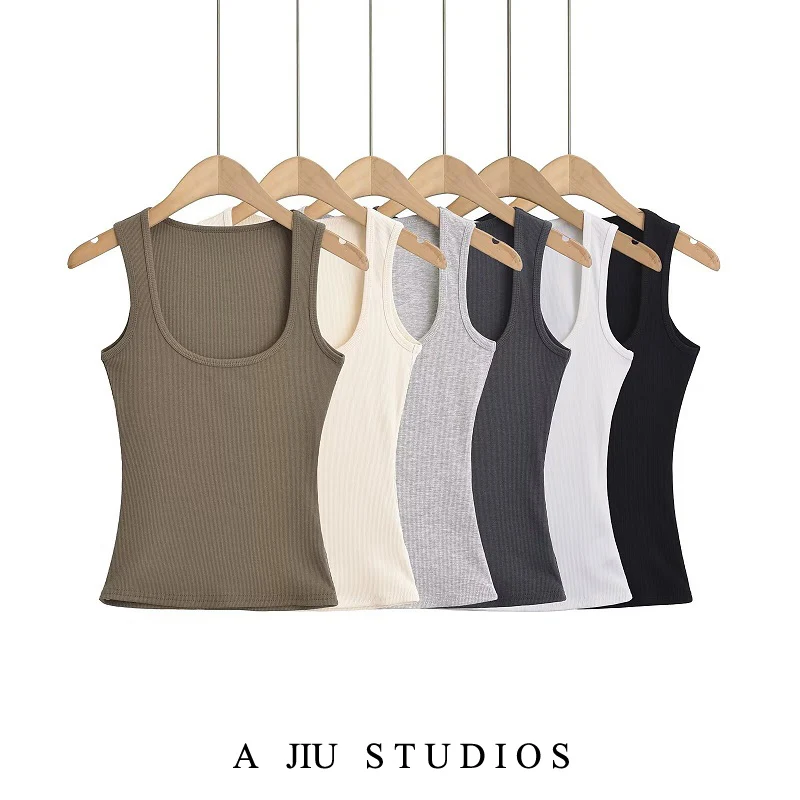 

Sexy American Hot Girl U-Ne Slim Fit oulder Vest Women Summer Outdoor ort Sport Tight Svel Base Top