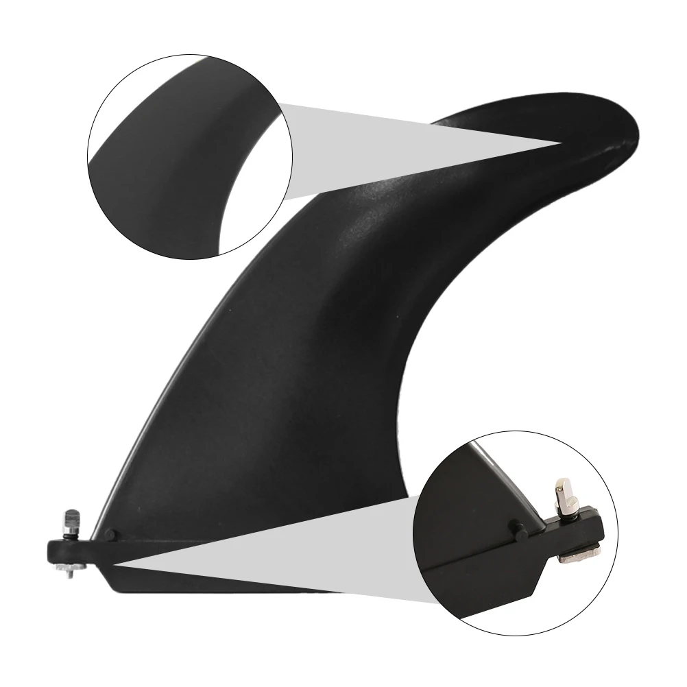 

1pc Inflatable Surfboard Tail Medium Lightweight Durable Nylon Plastic Water Fin For Surfboard Accessories Simple Fin Black