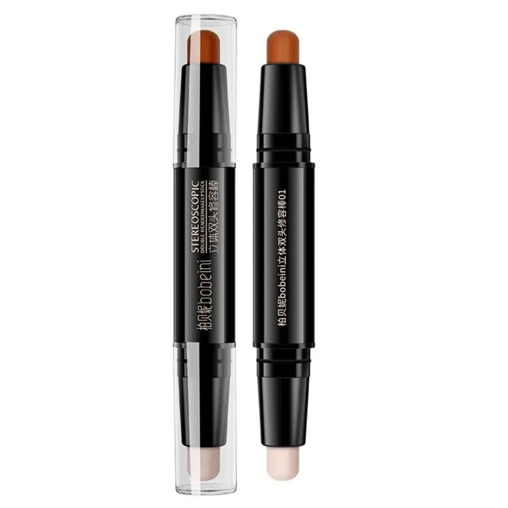 Hochwertiger doppelköpfiger V-Gesichtskonturierungsstift, Gesichts-Make-up, langlebiger 2-in-1-Concealer-Stift mit hoher Nase und Brücke