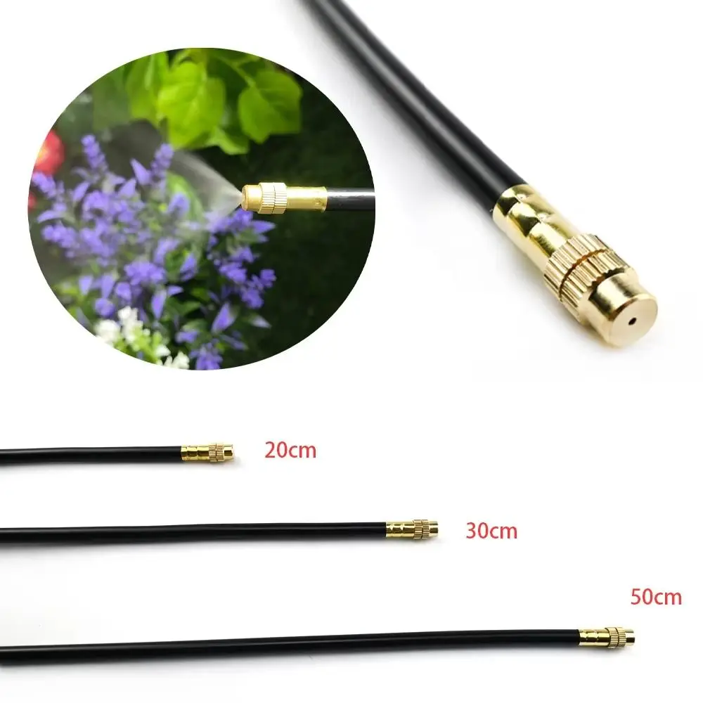 5/10pcs New 20/30/50cm Misting Nozzles Adjustable Brass Atomization Sprayer 8mm 360° Free-bend Irrigation Auto Watering