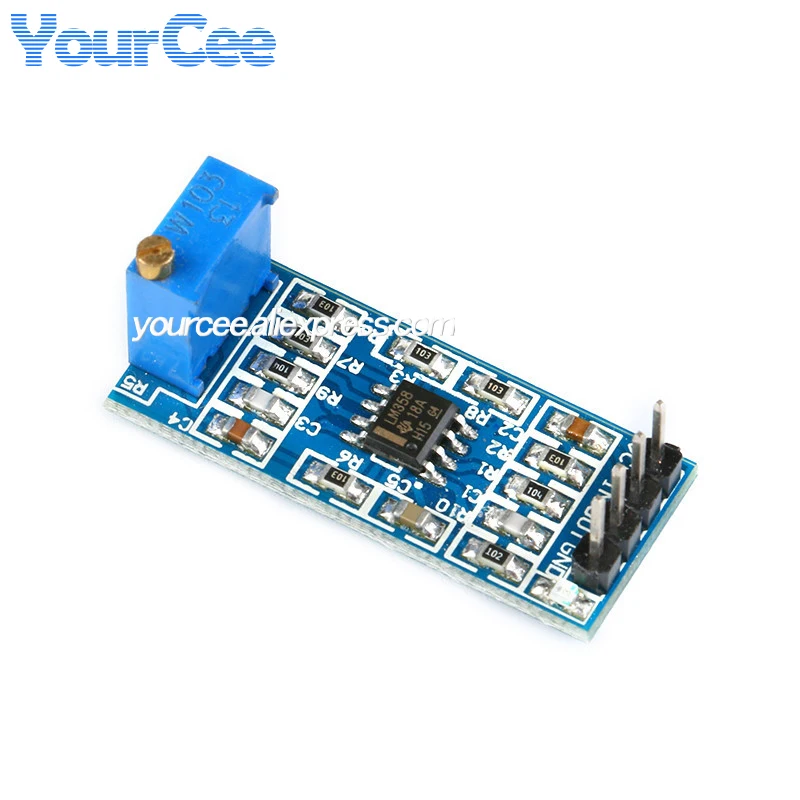 5pcs/1pc LM358 LM358P Operational Amplifier Board Module 5 ~ 12V 100 Times Gain Signal Amplification Acquisition Adjustable