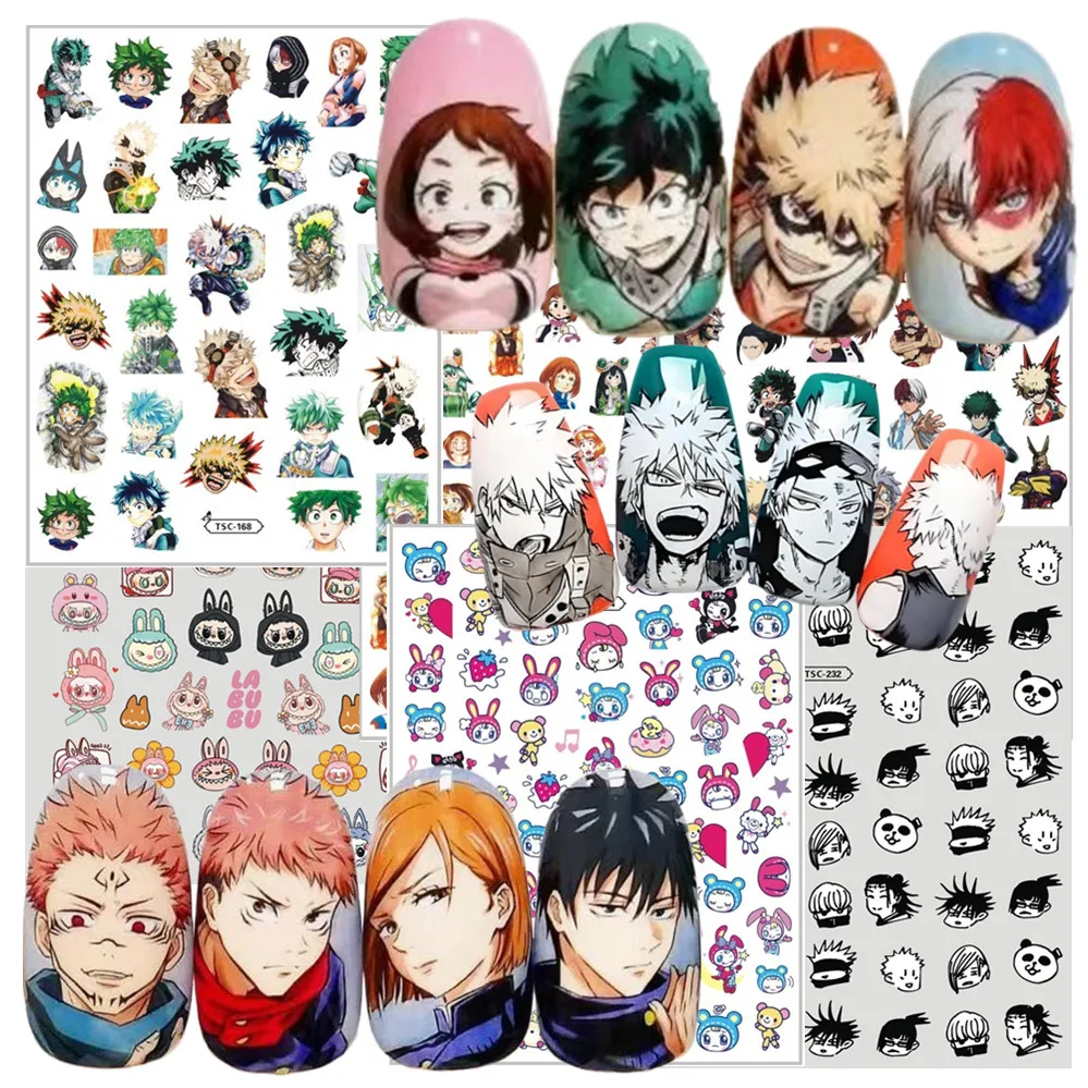 

Наклейка-слайдер для манги, мой герой, Академия, аниме, наклейка, шаблон «сделай сам», украшения для ногтей