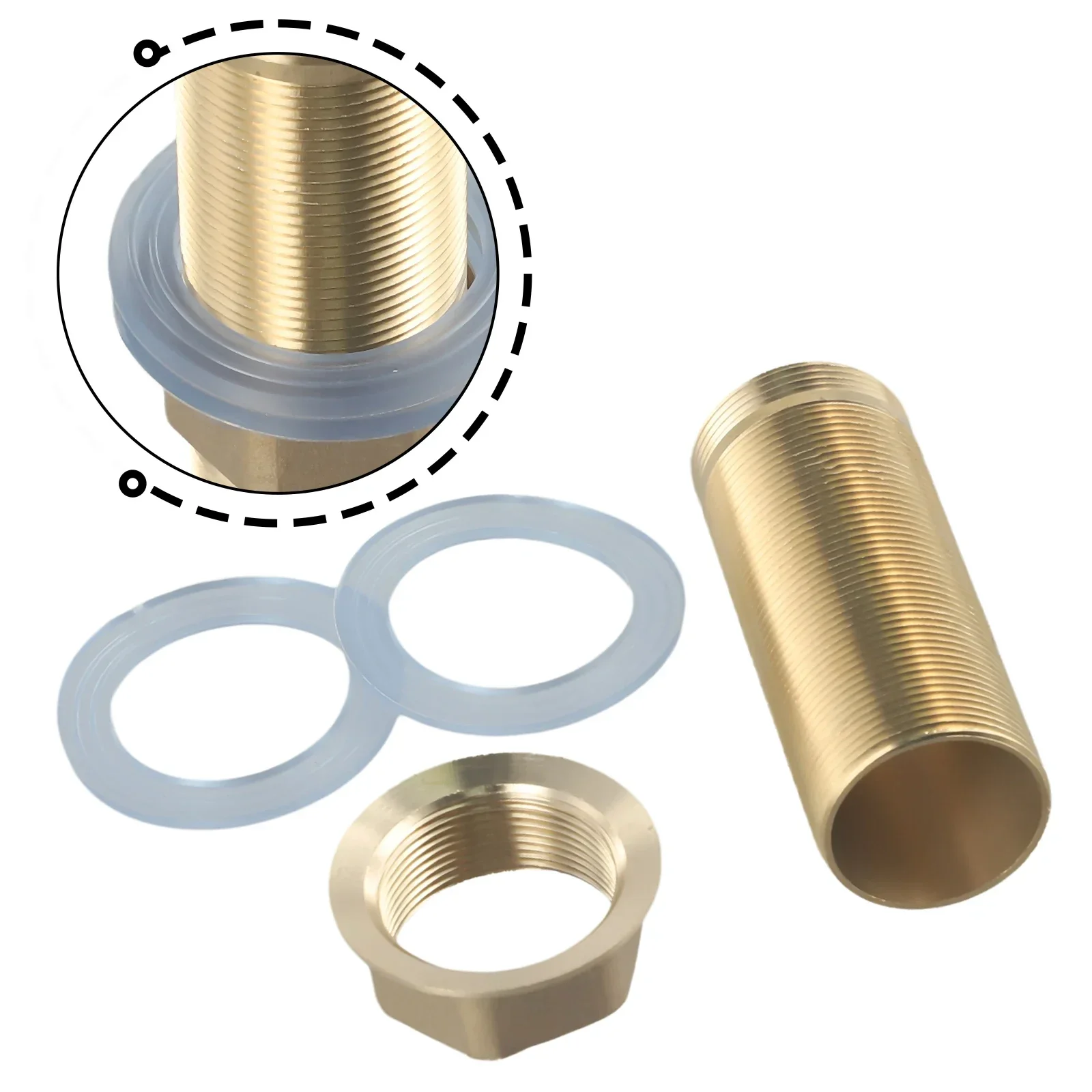 Kitchen Basin Mixer Tap Repair Fitting Kit Threaded Brass Tube Nut Install Parts For Faucet Repair Kitchen Faucet Accessories
