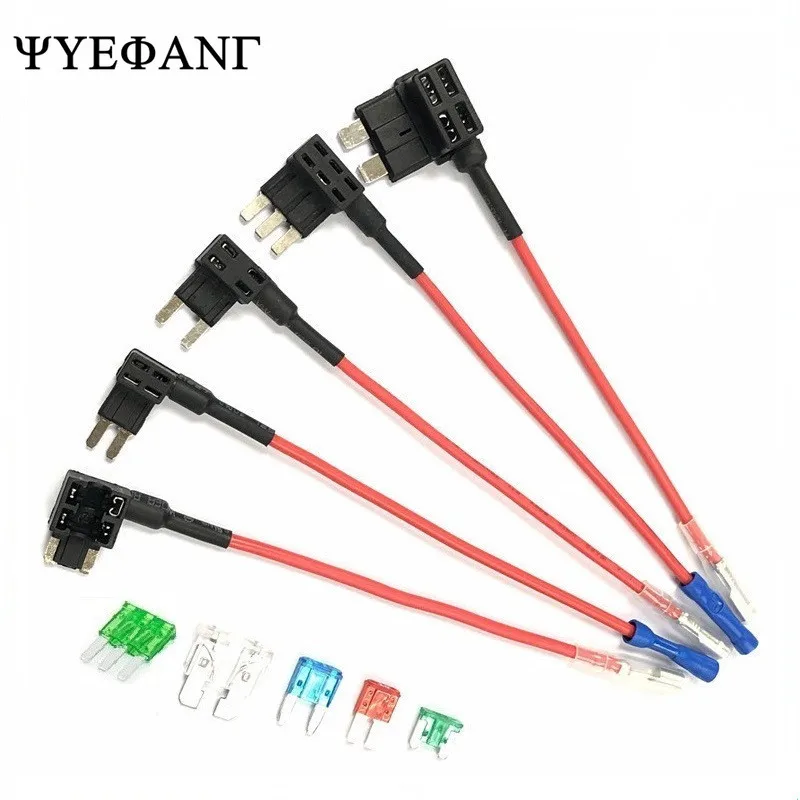 1set 12V SMALL MEDIUM Car Fuse Add-a-circuit TAP Adapter Micro/Mini/Standard ATM APM Blade Auto Fuse holder