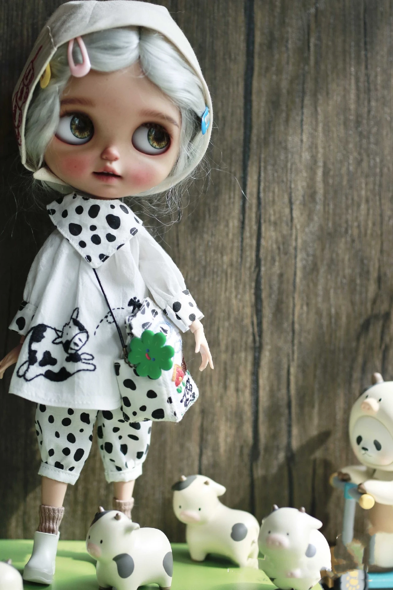 Dula Doll Clothes Cow's milk embroidered skirt Blythe Qbaby ob24 ob22 Azone Holala Licca ICY JerryB 1/6 Bjd Doll Accessories