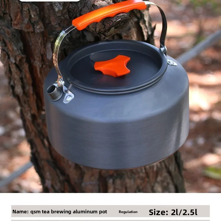 

Lightweight Aluminum Alloy Camping Kettle - Outdoor Hiking Picnic Cooking & Tableware