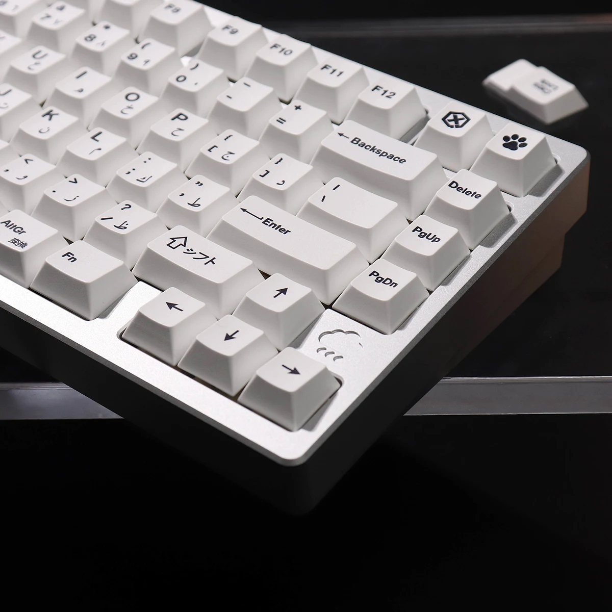 Teclas árabes blancas minimalistas, 142 teclas, PBT, tinte Sub, perfil de cereza, para teclado mecánico MX Cherry 64/87/96/104