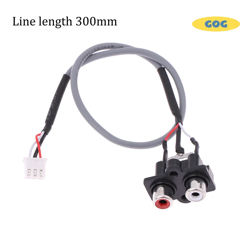 30CM Audio Signal Cable 2 RCA TO XH2.54MM-3PIN Audio Input Socket dual channel audio adapter cable For Amplifier Panel