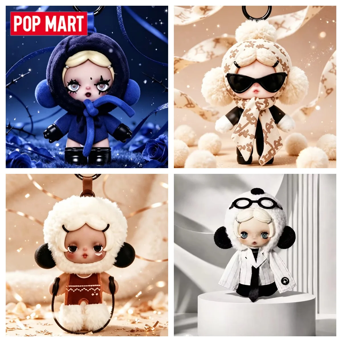 POP MART SKULLPANDA Off Mode Series Plush Doll Pendant Mystery Box Genuine Blind Box Guess Toys Bag Anime Figure Desktop