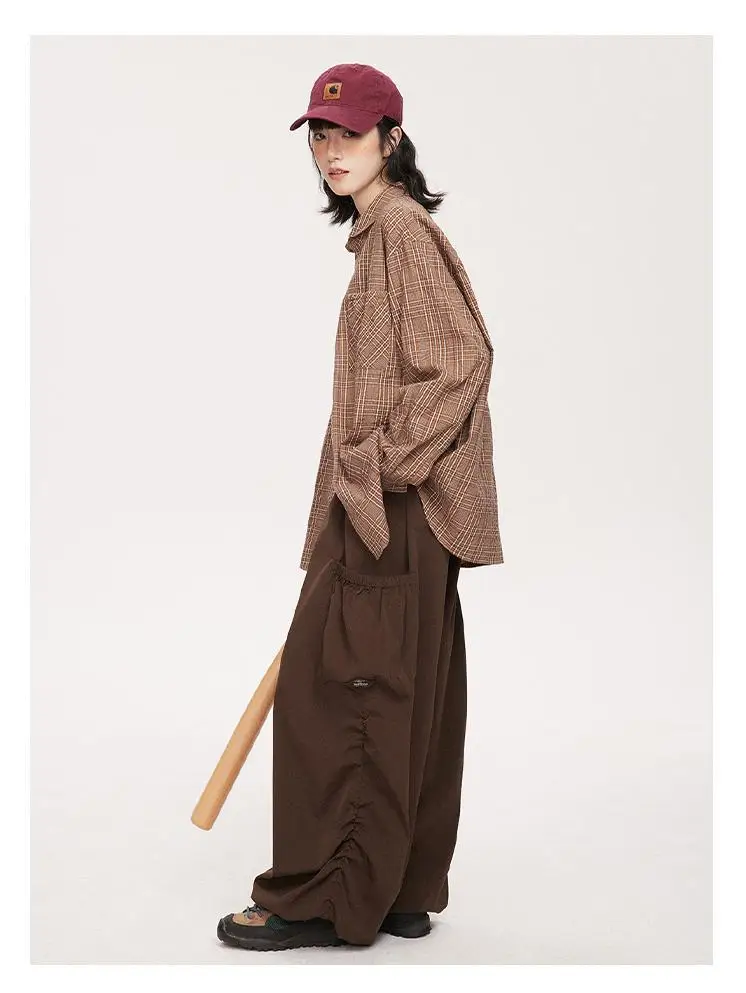 

Широкие брюки в рубчик, женские осенние парусиновые брюки с несколькими карманами, уличная одежда-карго, прочные, на открытом воздухе, тяжелые, быстросохнущие, для пешего туризма