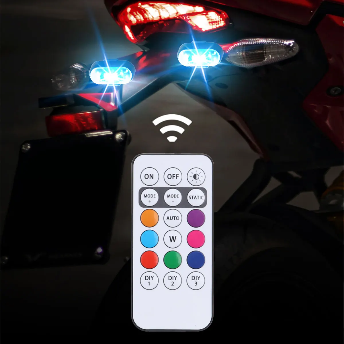 RGB Led Aircraft Strobe Car Motorcycle Lights LED Flash Position Wireless Light Aircraft Airplane Helicopter Warning Lights