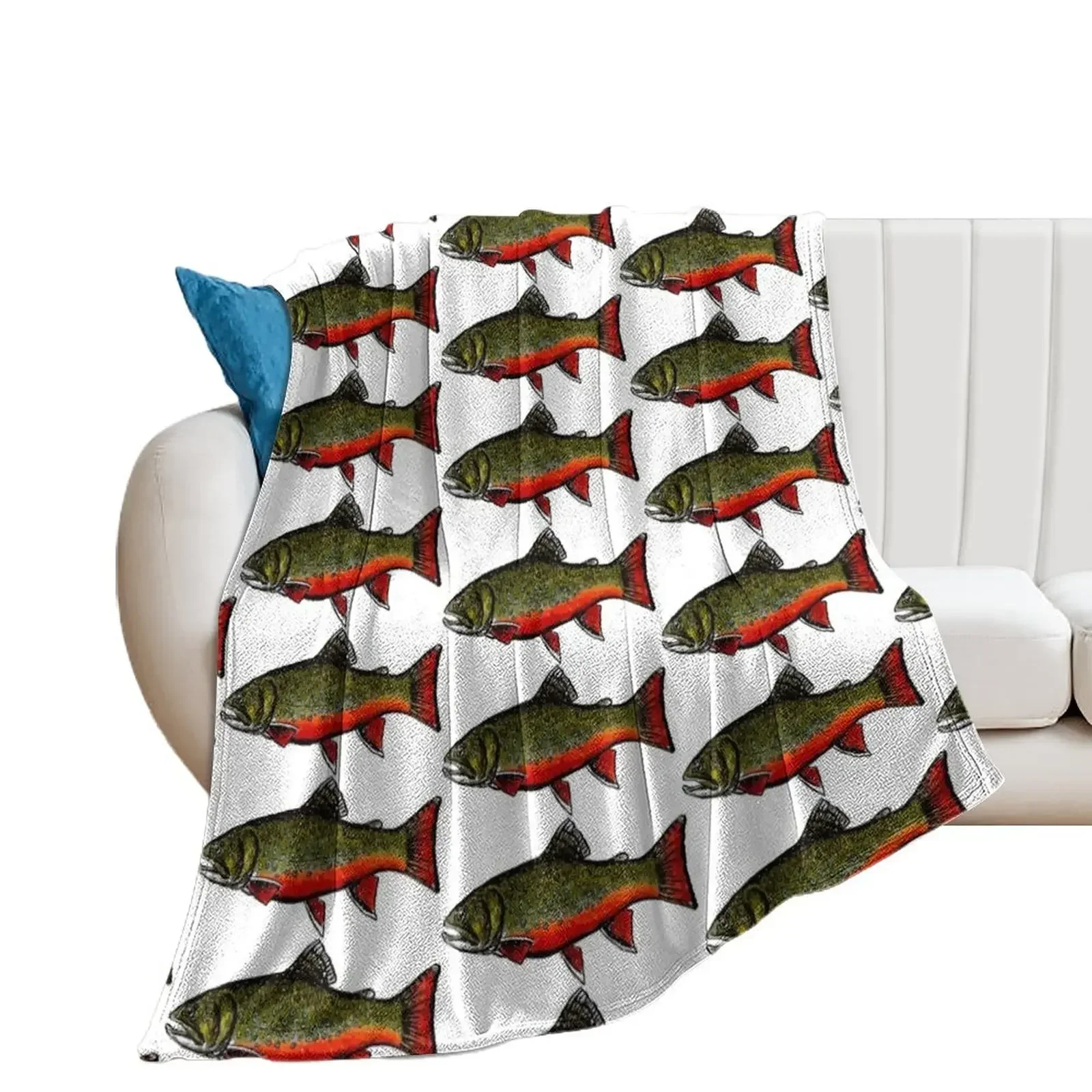 

Brook Trout Throw Blanket decorative Plaid Blankets