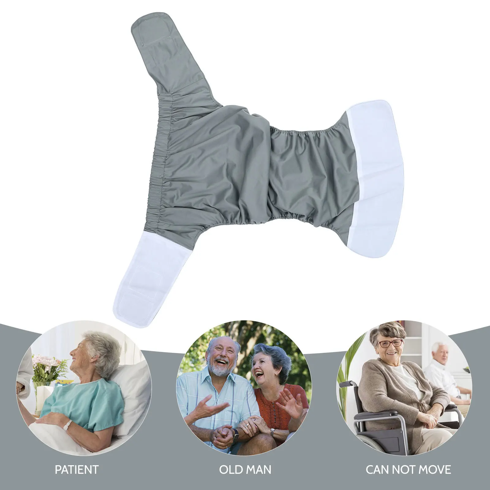 Pañal de tela impermeable ajustable para adultos y ancianos, almohadilla reutilizable absorbente, suave, transpirable, a prueba de fugas, 1 Uds.