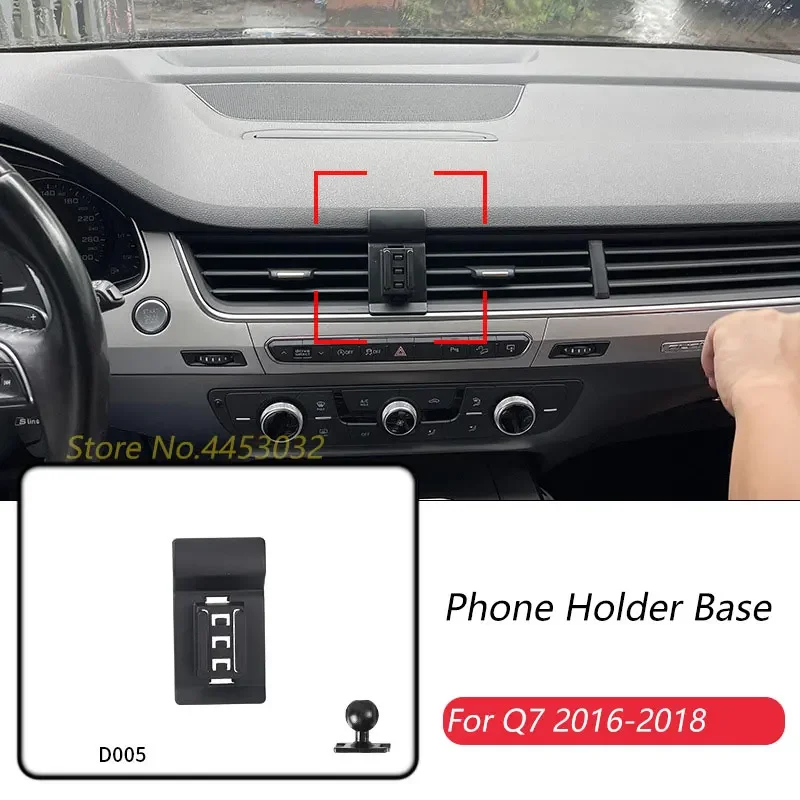 Samochodowy uchwyt na telefon Tylko do Audi Q7 4M 2016-2019 Stały wspornik wylotu powietrza Podstawa Akcesoria Średnica 17 mm