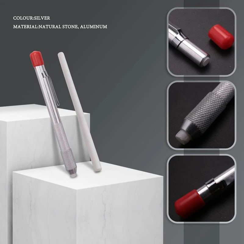 2 Pcs Soapstone Holders Round Soapstone Marker Soapstone Pen With 12 Pcs Refills For Welding Tools And Markers Removable