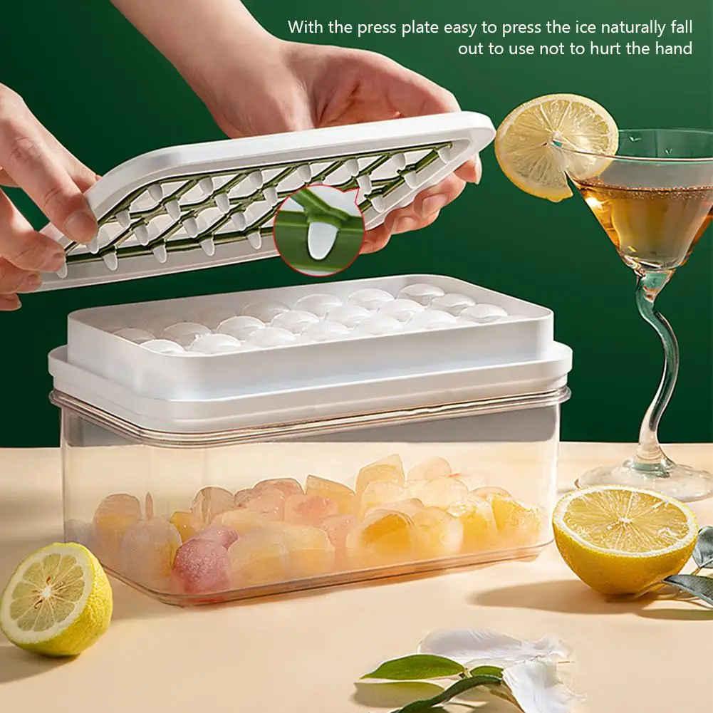 YOUZI PP Multi-purpose Ice Cube Tray With Lid Large Capacity Food-grade Silicone Ice Cube Moulds With 28 Compartments