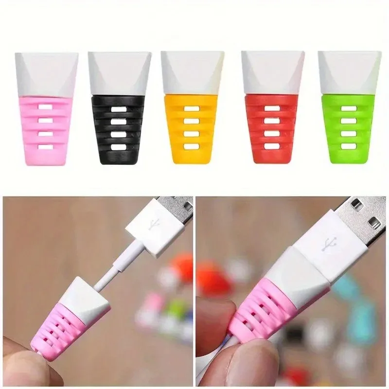 

Universal Mobile Phone Data Cable Protective Sleeve Creative Usb Plug Protective Rubber Sleeve Anti-fracture Desk Assessories