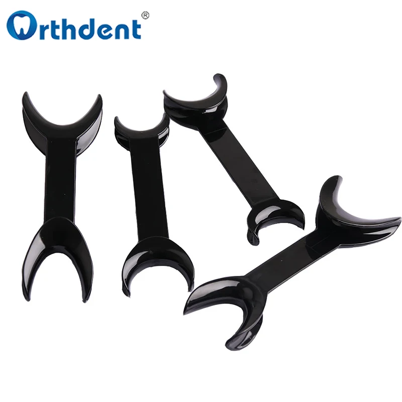 4Pcs Dental Double Head T-Shape Cheek Mouth Lip Retractor Intraoral Opener Mouth Expander Plastic Dentistry Orthodontic Material