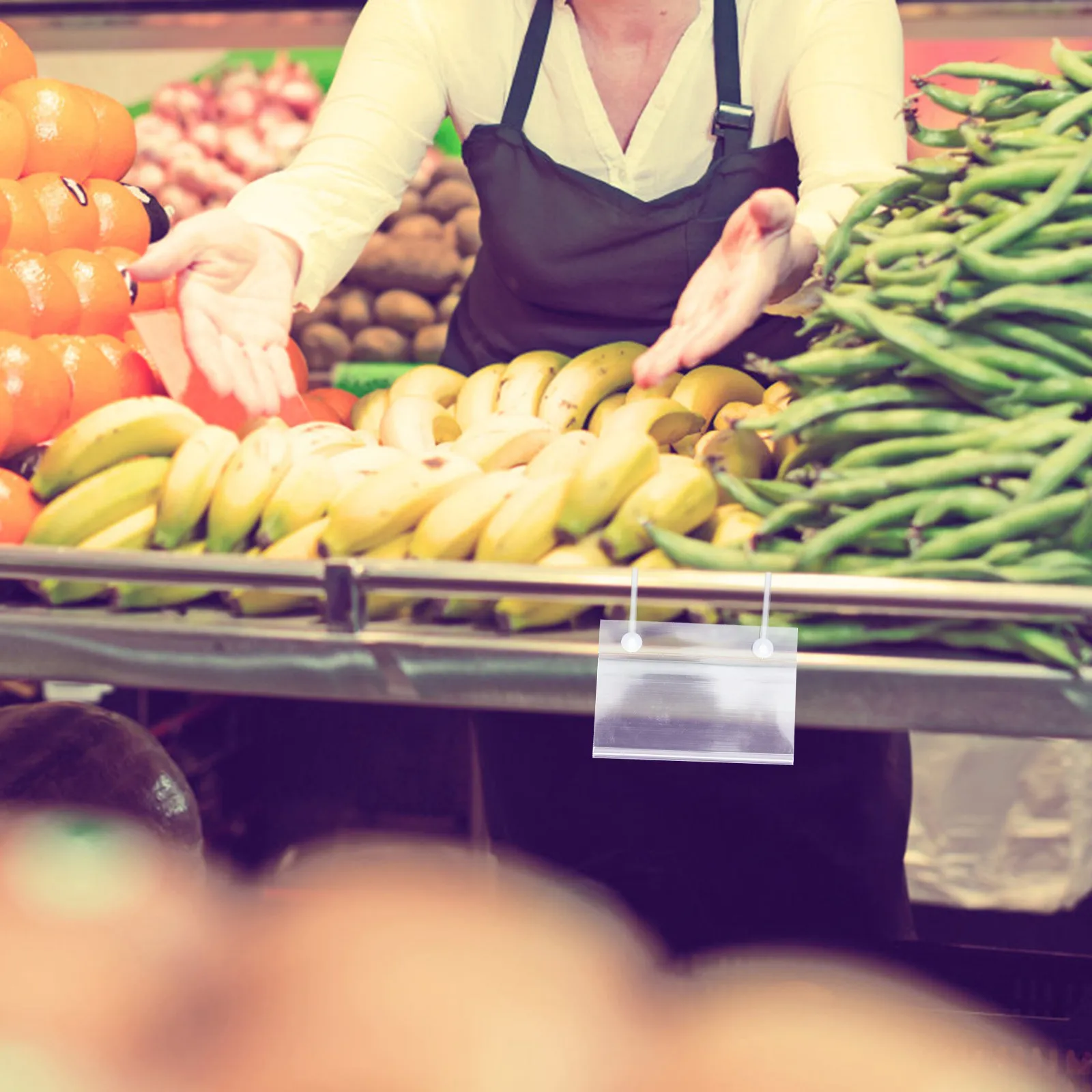 

25Pcs PVC Price Buckle Labels Tags Easy Assemble Disassemble for Retail Display Supermarket Mall Food Cabinet Price Display