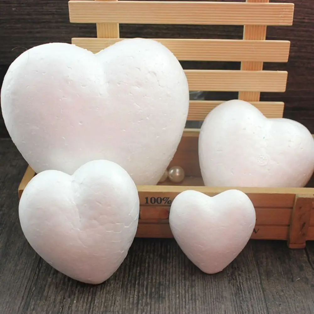 1/6/8/10/15cm Ballspiel zeug Kinder bevorzugen Modellierung Polystyrol Herz Schaum Form Styropor Party Dekoration weiße Bastel kugeln