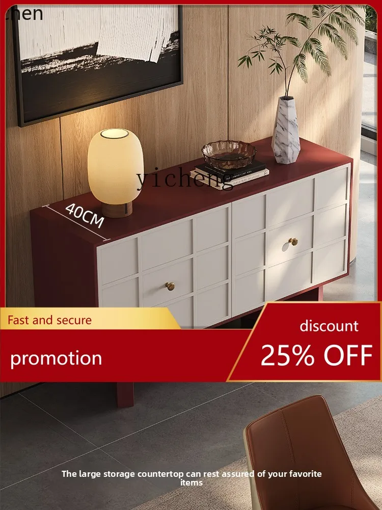 

HXL cream entrance entrance cabinet living room home modern simple personality wall cabinet paint entrance table