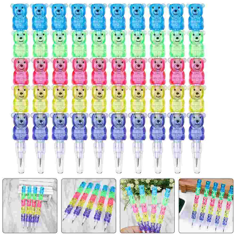 10 Pcs Mini Trim Pen Child Childrens Toys Lovely Shaped Stacking Pencils Plastic Birthday Party Favor