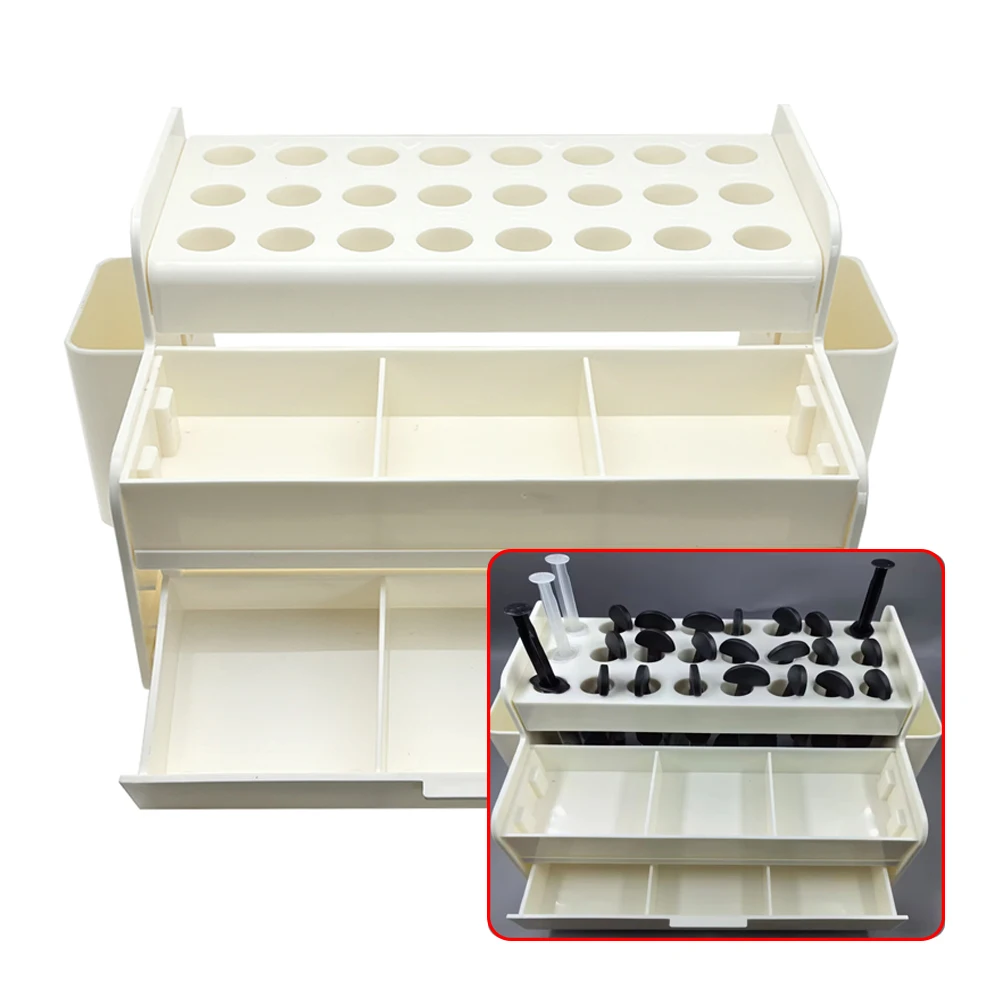 Dental Resin Composite Storage Holder Organizer Oral Material Storage Applicator Dispenser Box Rubber Band Case