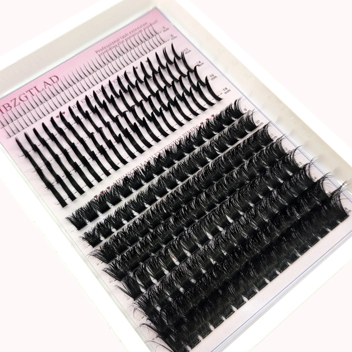 HBZGTLAD Wimpern 80D/100D Wimperncluster mit unten und stacheligem Volumen DIY Anime Wimperncluster verlängert Wimpern – Detail 13