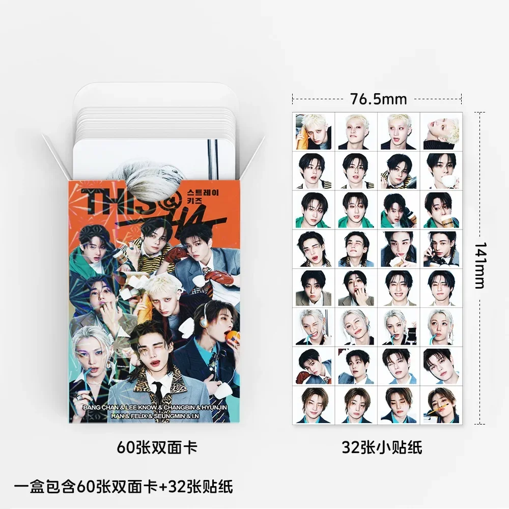 92 Stück Koreanische Hot Idol Neualbum "THIS&THAT" Hochwertige Lomo-Karten Felix BangChan HyunJin I.N Han Fans Sammelkarten – Detail 14