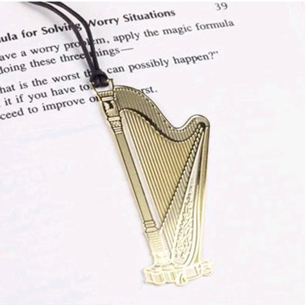 

6Pcs Metal Bookmarks with Musical Instrument Pattern Creative Brass Book Markers for Stationery Gift Ideas Bookmarks Gifts