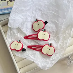 Sweet Girl's Heart Edge Clip Hair Accessory Apple Star Broken Hair Bangs BB Clip Stylish Cool Style for Women Girls
