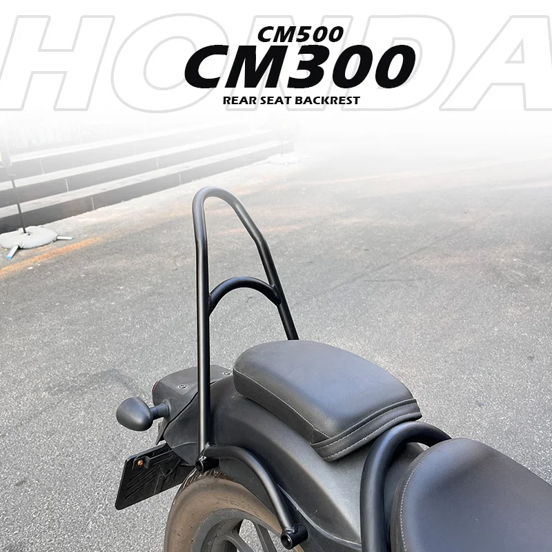 

For Honda Rebel CMX500 CMX300 2017- 2023 Motorcycle Rear Passenger Backrest Cushion Sissy Bar Armrest Tail Rack Accessories