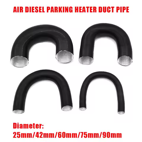 25mm 42mm 60mm 75mm 90mm Diameter Air Diesel Parking Heater Duct Pipe Tube Hose For Webasto Car Camper Caravan High Temp