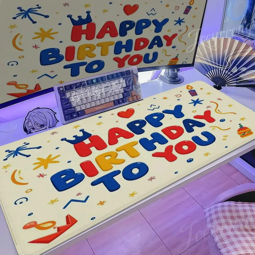 

happy birthday cheers Mouse Pad Hot Anime 1000x500 Taro Sakamoto Days XXL Large Gaming Non-slip Office Keyboard Mats Desk Mat