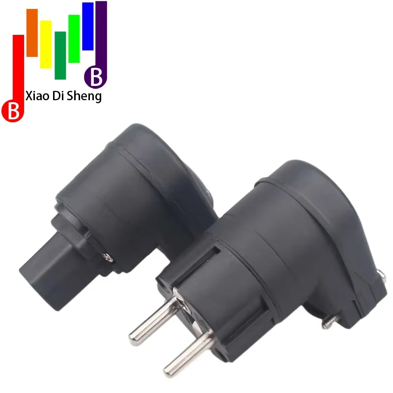 Spina connettore IEC EU maschio e femmina CA elettrico in rame puro placcato rodio ad alta fedeltà di fascia alta 90 °   Tipo L