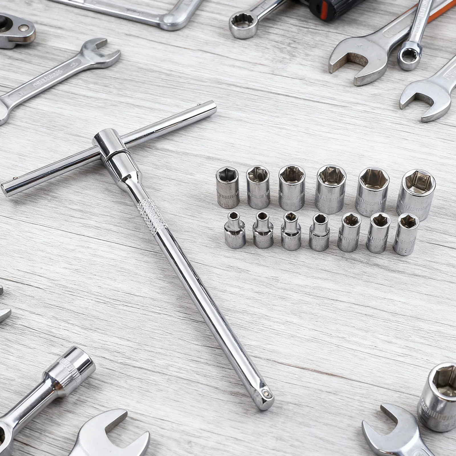 Home Improvement Interchangeable Heads Interchangeable Socket Wrench Set Socket Compatibility Short And Long Extensions