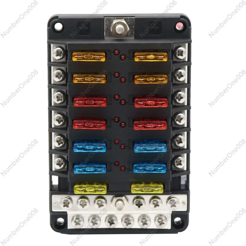 Car Recreational Vehicle Yacht 6-Way/12-Bit Fuse Box with Wire Row 32vdc 100a Fuse Box