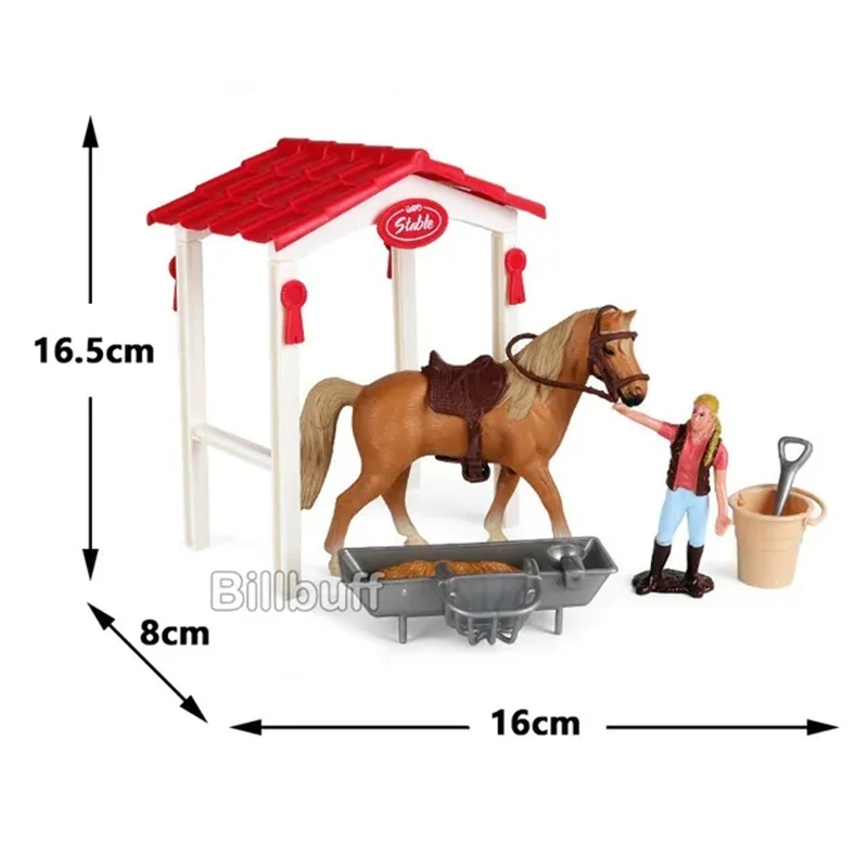 DIY Yellow Horse Race Model Horseman Farm Animal Figurines Action & Toy Figures ABS Emulation Toys for Children Christmas  Gift