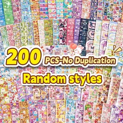 20-200 PCS Goo Card Cute Stickers Kawaii Cartoon Laser Sticker No repeat for Diary DIY School Students Decoration Stationery