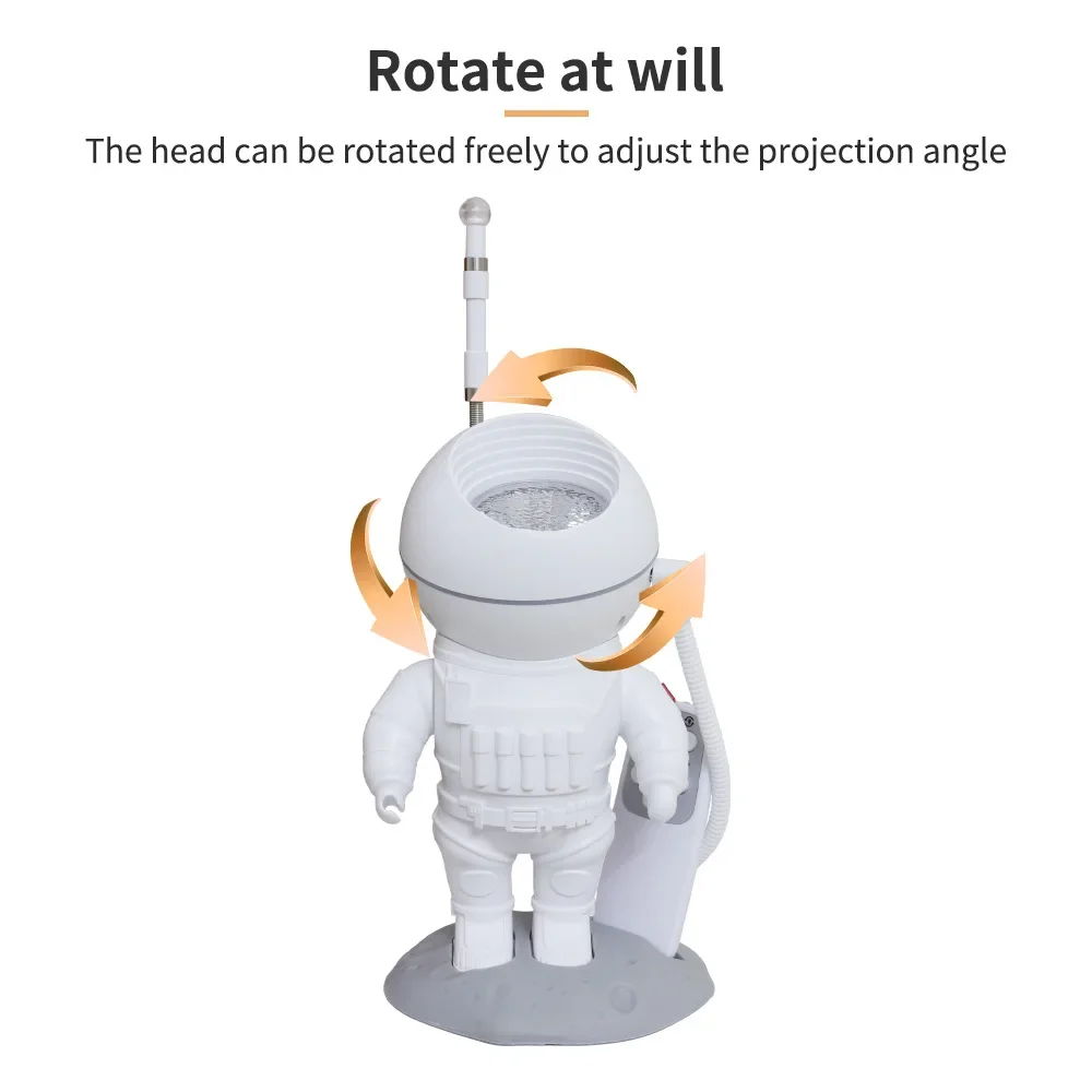Mini Creative Astronaut Starry Sky Projection Light Laser Atmospheric Night Light Starry Sky USB Atmosphere Desk Lamp