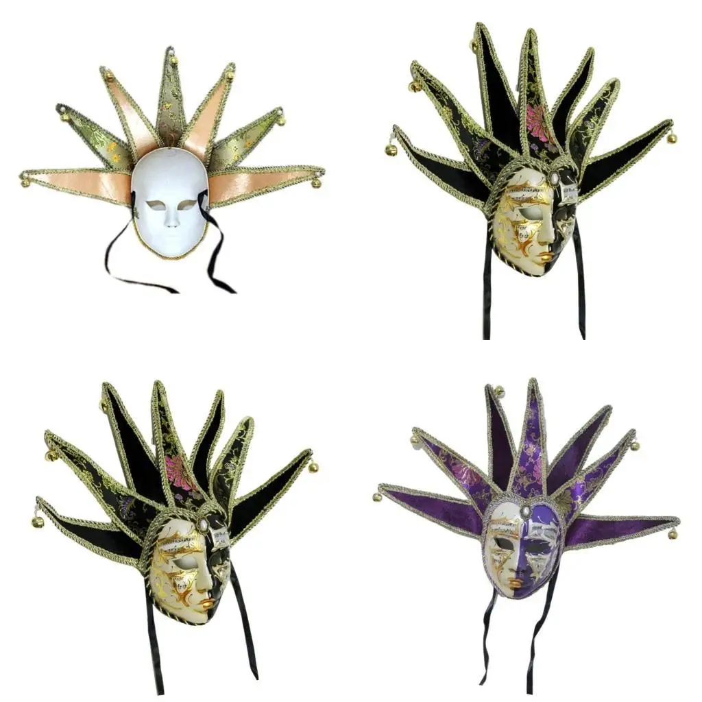 

R1WE Masquerade Mask Full Face Mask for Halloween Costume Masquerade Party Proms